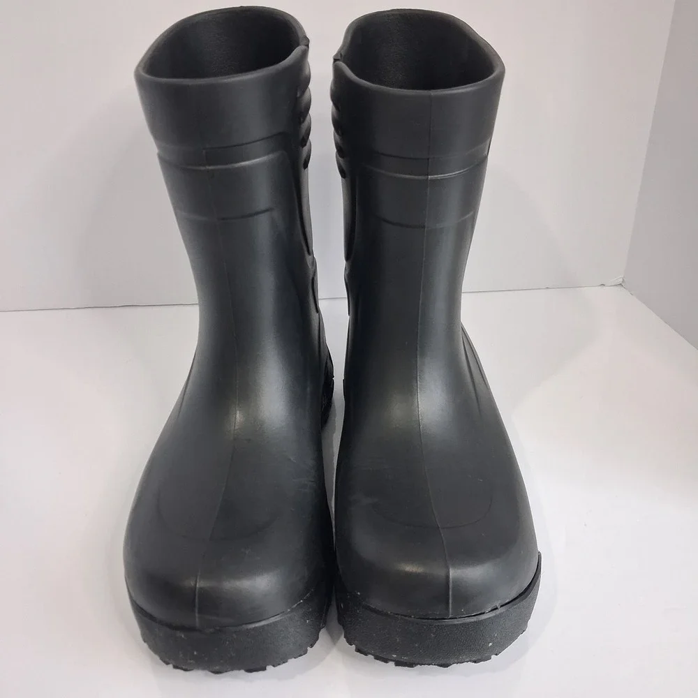ACE‎ Work Boots Black Rubber Waterproof Slip Resistant Utility Boots W8 M6